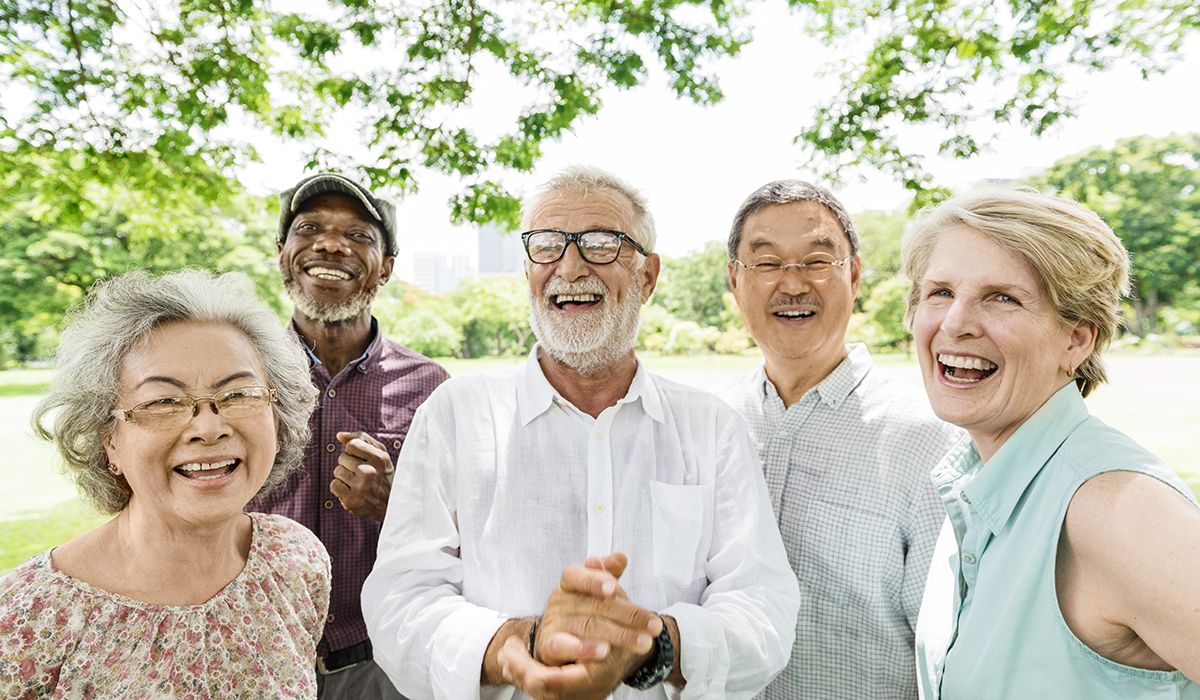 group of happy older folks